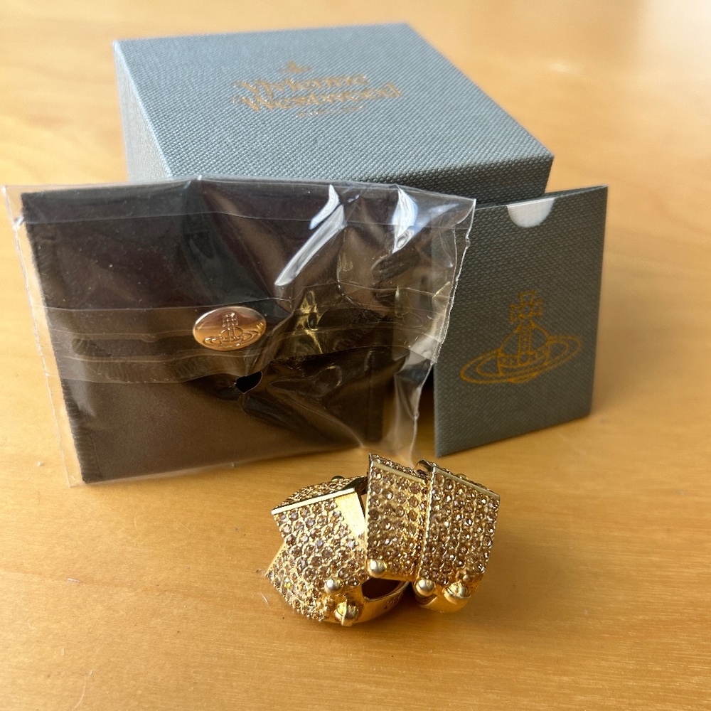 Vivienne Westwood Nana Armor Ring !! Gold Armor Ring … Gem